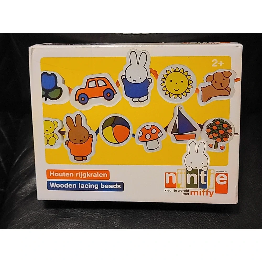 NEW Nijntje MIFFY Wooden Lacing Beads for Toddlers Bambolino Toys Netherlands